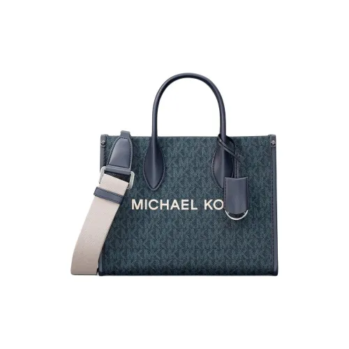 MICHAEL KORS Покрытый холст Тоут Сумка Сумка для покупок Сумка через плечо Сумка Маленькая Женская Морской синий