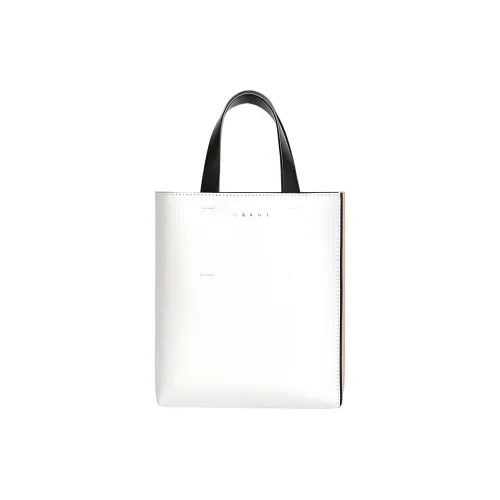 MARNI Кожа Тоут Сумка Сумка для покупок Сумка через плечо Сумка Мини Women's White Светло-розовый