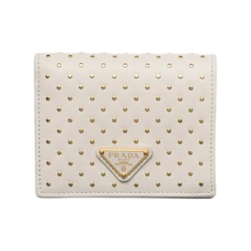 PRADA Кожа Кошелек Маленький Женский Белый