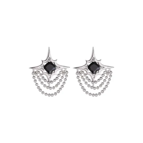 GITHA Серьги-гвоздики из серебра 925 пробы унисекс