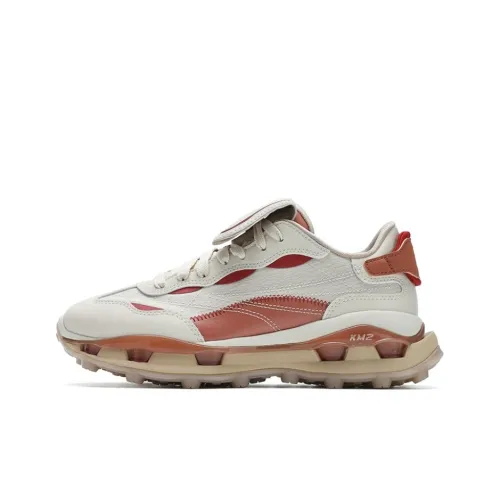 FILA KM2 Casual Low Top White Orange Men's