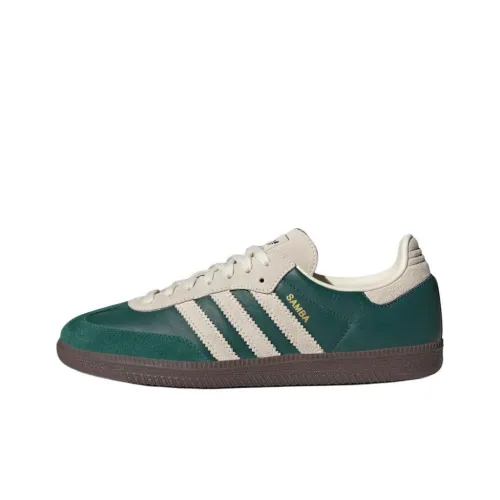 adidas originals SAMBA OG Кроссовки для скейтбординга Низкие Зеленый/Белый Унисекс