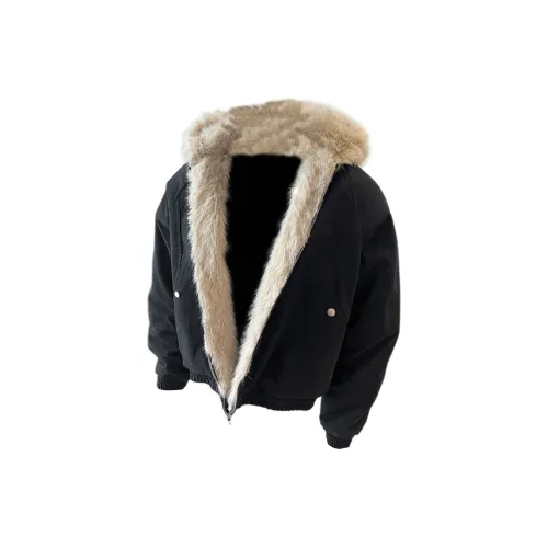 CVOOOER Хлопковый пуховик унисекс черного цвета