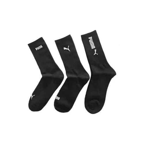 PUMA 3 шт Черные Унисекс MID Носки до икры