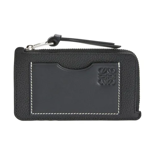 LOEWE Мягкий Холдер для карт из крупнозернистой коровьей кожи женский черный