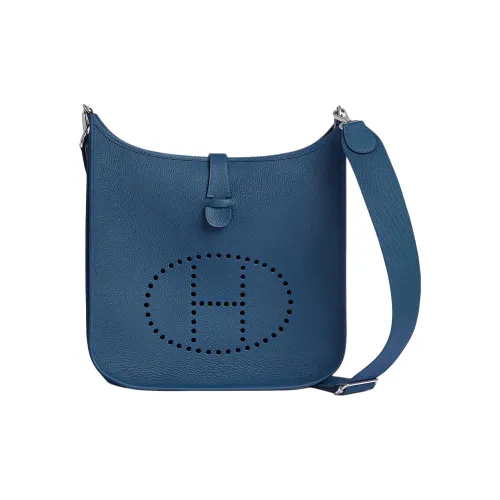 HERMES Evelyne Кожа Сумка через плечо Женская Синяя