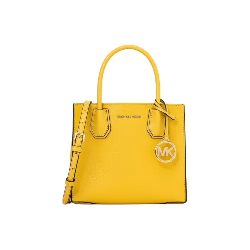 MICHAEL KORS Mercer Коровья кожа Тоут Сумка Сумка для покупок Сумка через плечо Сумка среднего размера Женская Желтая