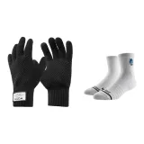 Чёрный + Ace Белый Носки до бедра