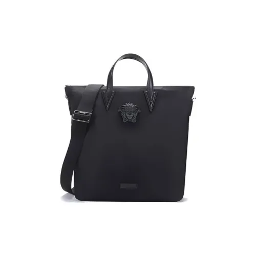 VERSACE Нейлоновая сумка-тоут сумка для покупок сумка через плечо сумка на плечо обычная мужская черная