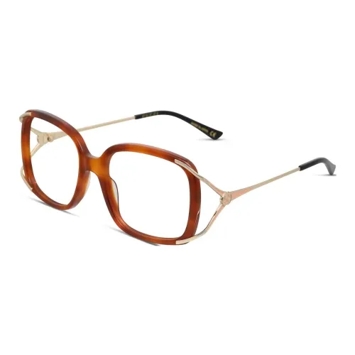 GUCCI Пластик Ацетат Квадратные Оправы для очков Женские Черепаховый Золотой