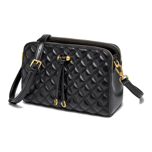 GELANDAI Сумка через плечо из коровьей кожи женская черная