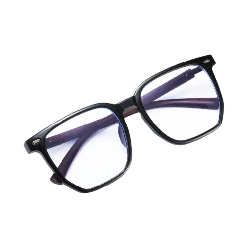 KELING TR90+ Древесное зерно Черная оправа для очков Квадратная Унисекс