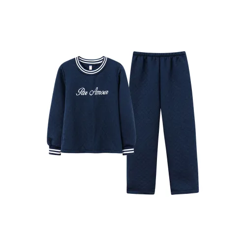 LEZIYUN Пижамный комплект женский темно-синий