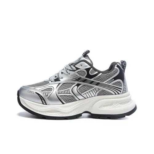 OMS Slip-resistant Abrasion-resistant Adjustable Height Thermal Low-Top Footwear Women's Silver Gray OMS Противоскользящий Устойчивый к износу Регулируемая высота Термические низкие кеды Женские Серый