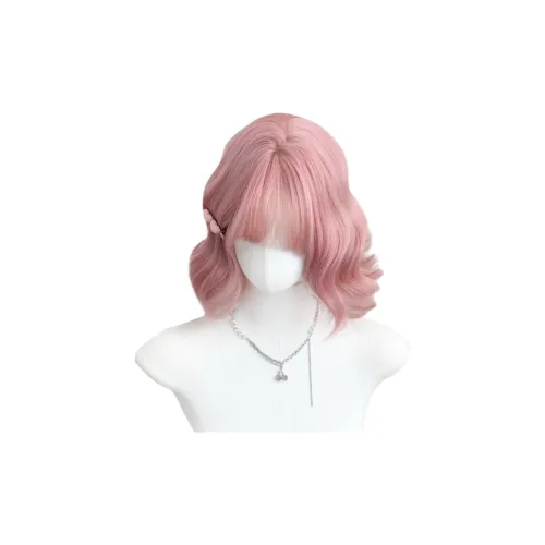 YOSEE Модный Естественный Анти-Аджинг Розовый Перука Милый Водная Рябь Короткие Завитые Волосы