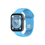 Силиконовый ремешок, цвет далёкий синий.