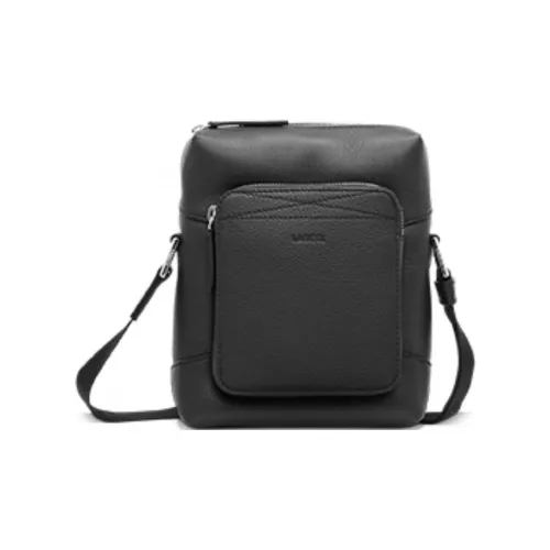 LANCEL Коровья кожа Сумка через плечо Мини Мужская Черный Дымчато-серый Синий