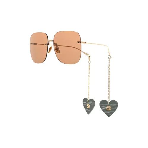 GUCCI Пластиковая оправа Квадратные Солнцезащитные очки Женские