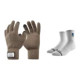 Хаки + Ace Белые Носки до бедра