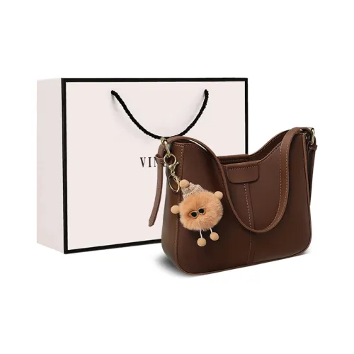 VINEY Сумка через плечо из синтетической кожи сумка-тоут стандартная женская кофейного цвета