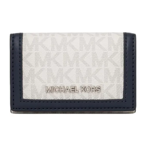 MICHAEL KORS Jet Set Travel Покрытый холст Key Pouch Маленький Женский Морской синий