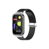 Чёрный регулируемый силиконовый ремешок