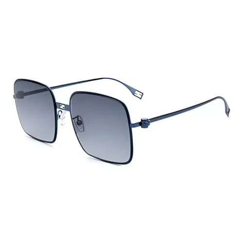 FENDI Металл Квадратные Солнцезащитные очки Унисекс Синий