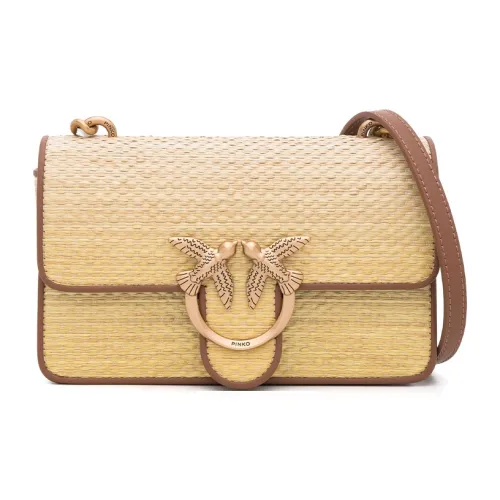 PINKO Сумка через плечо из коровьей кожи Mini Женская Напиточный Желтый