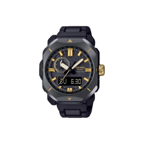 CASIO PRW 6900 Collection Солнечный Кварцевый механизм Смола Нержавеющая сталь Ремешок Часы Мужские Черный Циферблат