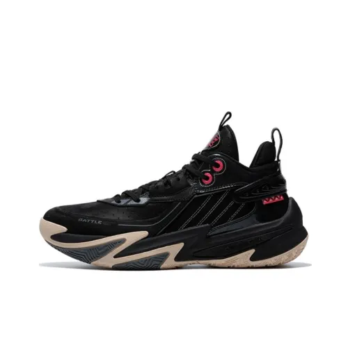 QIAODAN Broken Shadow 5 Амортизаторы Shock Absorbers Противоскользящие Устойчивые к износу Высокие Баскетбольные кроссовки Мужские Черные