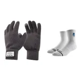 Темно-серый + Ace Белый Носки до бедра