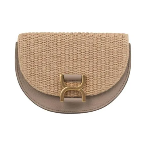 Chloe Marcie Телячья кожа с Рафия Сумка через плечо Сумка на плечо Мини Женская Грязь