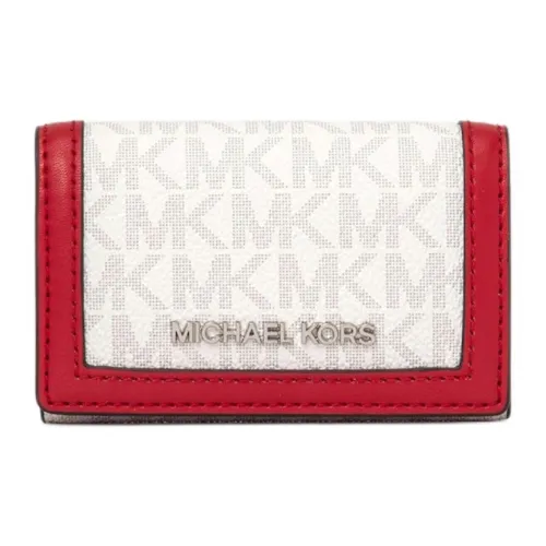 MICHAEL KORS Jet Set Travel Покрытый холст Key Pouch Маленький Женский Ярко-красный