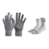 Серый + Ace Белый Носки до бедра