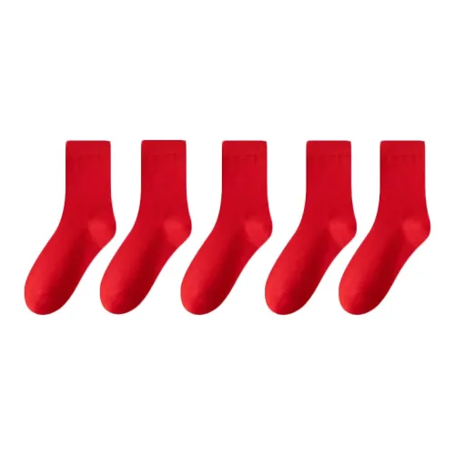SOIE Носки Crew Унисекс упаковка из 5 пар красный