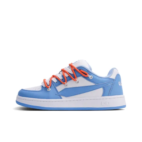 GLO BULL Скейтборд Кроссовки Низкие Двойные Лямки Белый Синий Унисекс