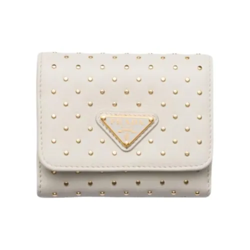 PRADA Кожа Кошелек Женская Белая