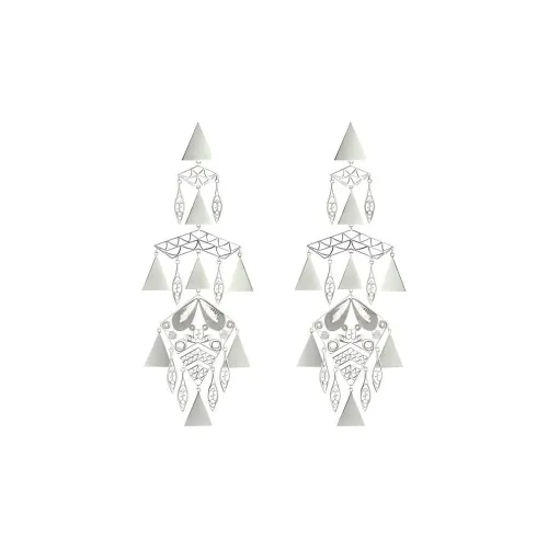 GUCCI Металлические серьги, серебряные, женские