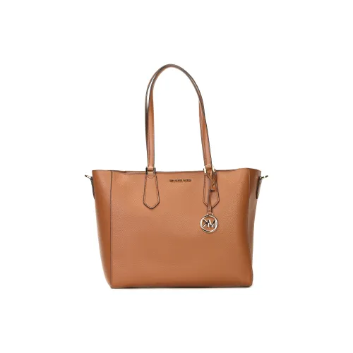 MICHAEL KORS MK Maisie Кожа Тоут Сумка Сумка для покупок Сумка через плечо Сумка на плечо Большая женская карамель