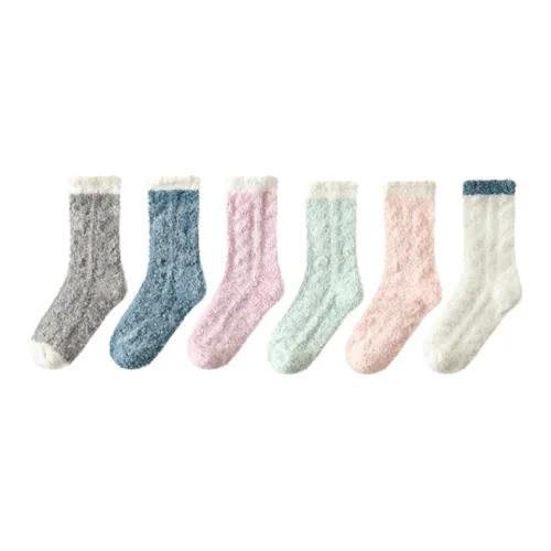 Fiton Ton Носки Crew Женские 6 пар смешанные цвета