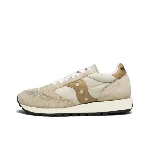 Saucony Jazz Original Vintage Slip-Resistant Abrasion-Resistant Low-Top Беговые кроссовки Женские Бежево-коричневый