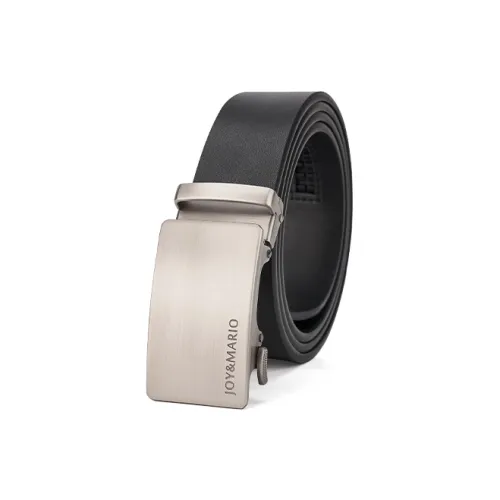 Joy Mario Top Коровья кожа Автоматическая застежка Однотонный Мода Качество Мужской Элегантный Черный Ширина 3,5CM