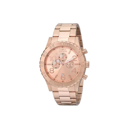 INVICTA Мужские часы Кварцевый механизм Стальной ремешок 50 мм Розовое золото Циферблат часов Мужские часы