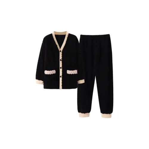 XIAFENYAN Пижамный комплект мужской черный