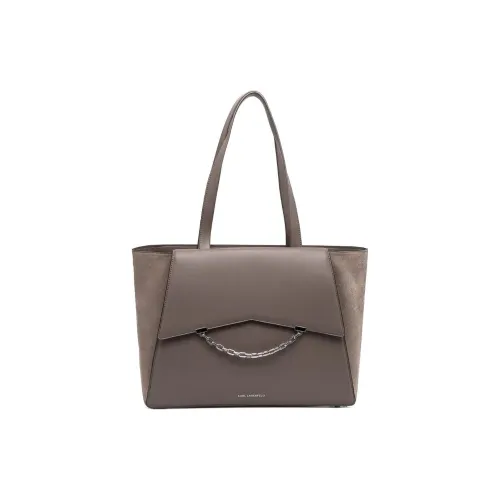 Karl Lagerfeld Телячья кожа Тоут Сумка Сумка для покупок Сумка Сумка через плечо Женская Тауповая