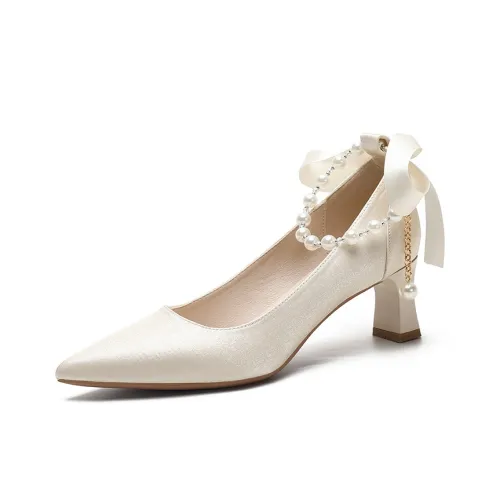 Lanza Грубый каблук Высокие каблуки Женские Абрикос