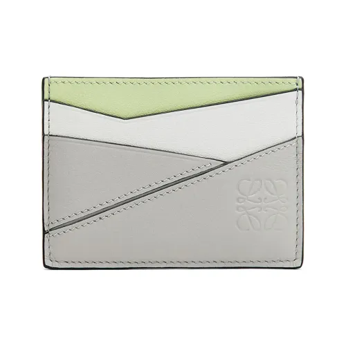 LOEWE Пазл Коровья кожа Держатель для карт Держатель для карт Женский Серый Светлый Селадон