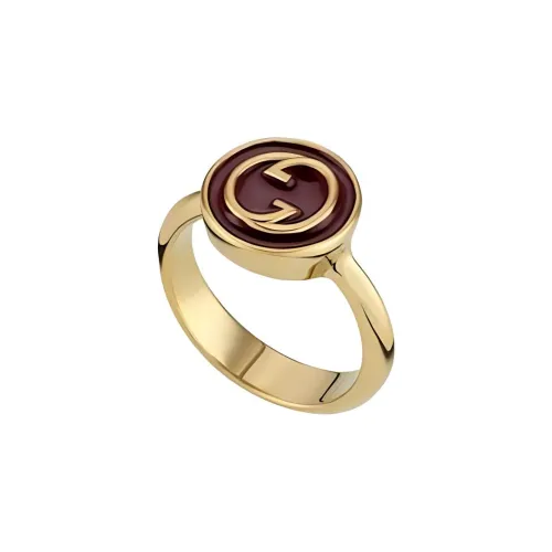 GUCCI Эмаль Металл Кольца Унисекс Золотой