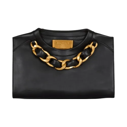 BALMAIN Телячья кожа Клатч Женский Черный