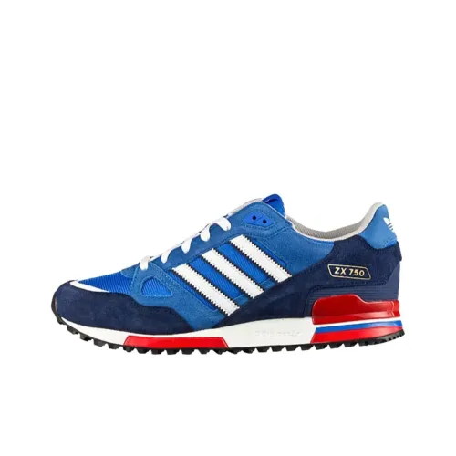 Adidas Originals ZX 750 Slip-resistant Abrasion-resistant Lightweight Low Top Casual Shoes Men's Blue Adidas Originals ZX 750 Противоскользящий Устойчивый к истиранию Легкий Низкий Топ Повседневная Обувь Мужская Синяя